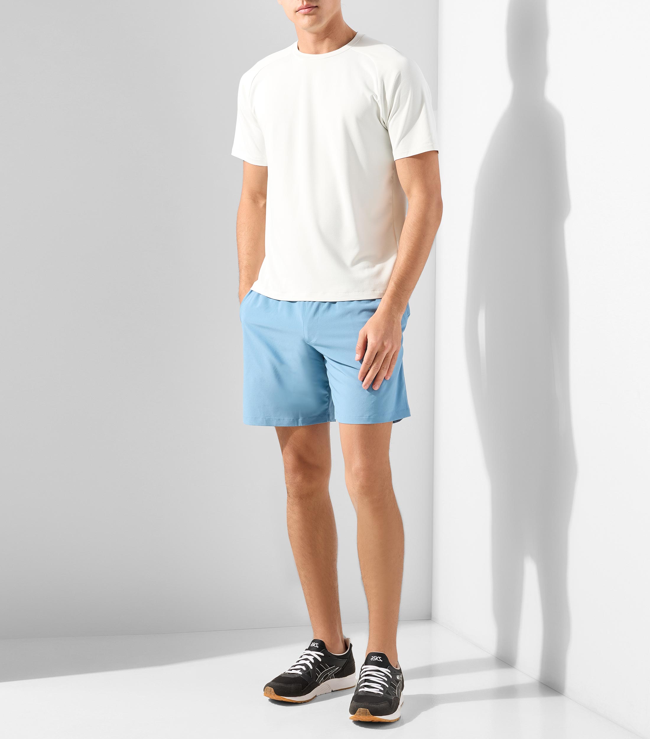 Short para entrenamiento liso Hombre